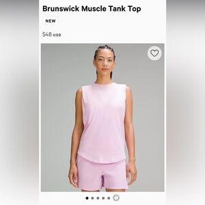 Lululemon- Size 14- Light Pink- Brunswick Muscle Tank- EUC